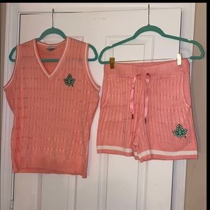 AKA 20 Pearls Varsity Cable Knit Set 2 pc